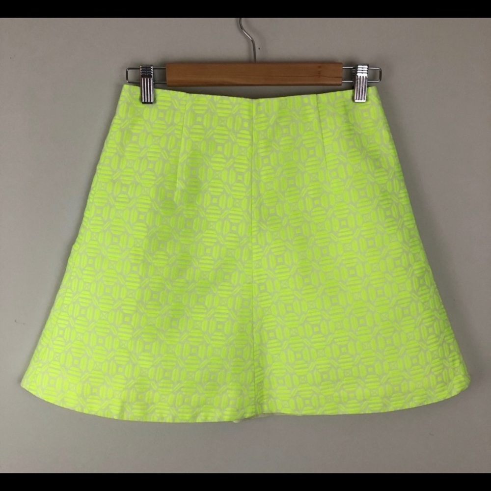 J. Crew Jacquard skirt in neon floral Mini